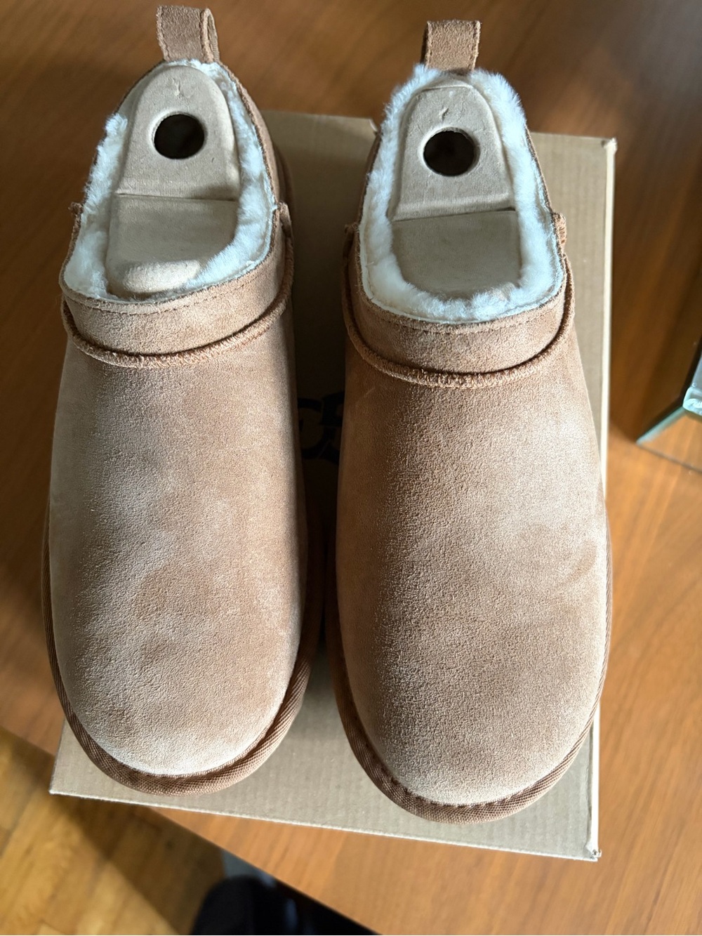 UGG Chestnut Suede Slip-On Slippers - Picture 5 of 10